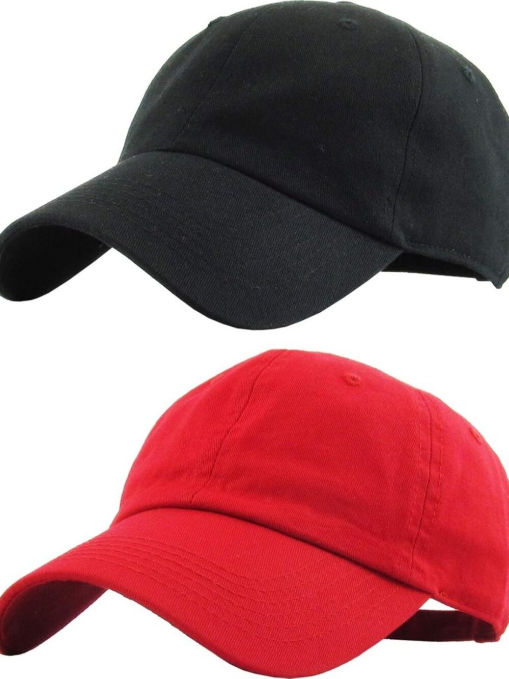 Classic Unisex Cotton Adjustable Low Crown Baseball Cap - Plain Dad Hat, Casual